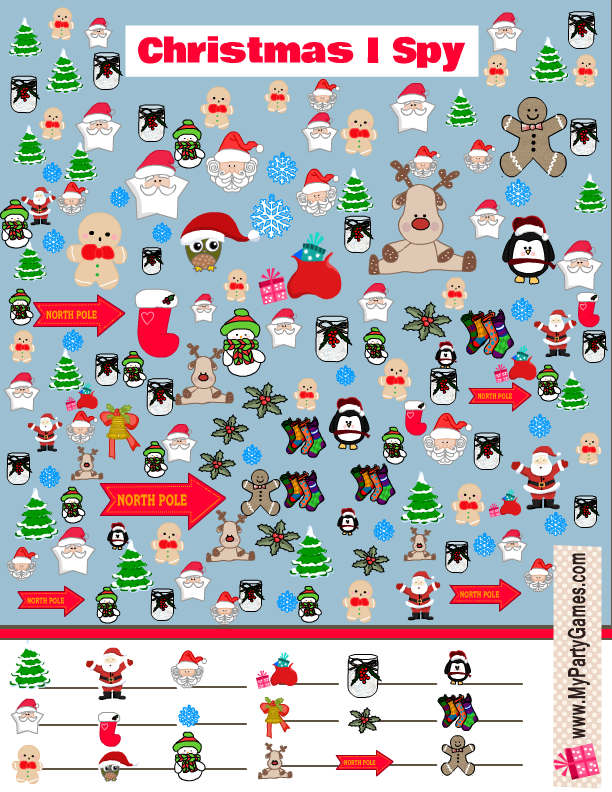 Free Printable Christmas I Spy Puzzles