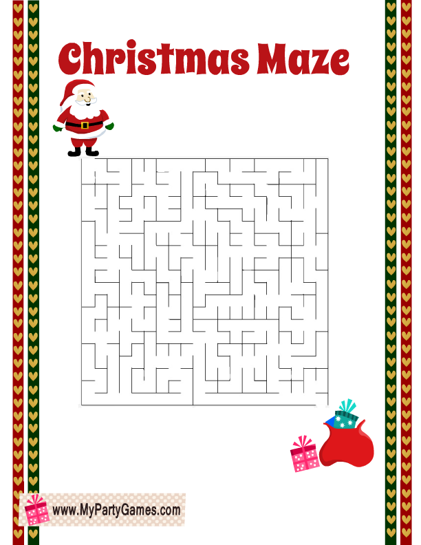 47 Free Printable Christmas Mazes
