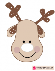 Pin the nose on Rudolph, Free Printable Christmas Game