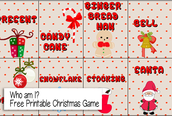 Who am I? Free Printable Christmas Game