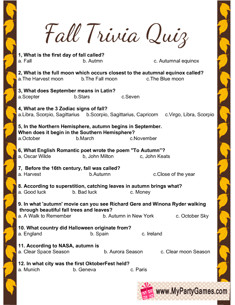 Free Printable Trivia Questions for Seniors, LoveToKnow