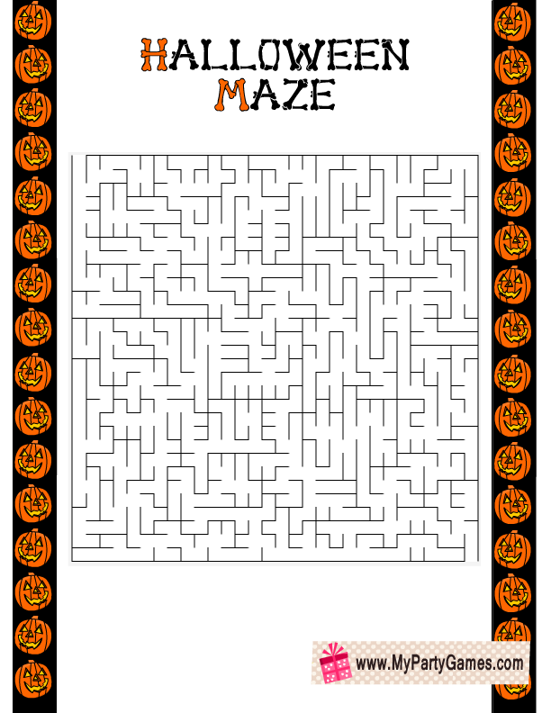 Free Printable Halloween Maze