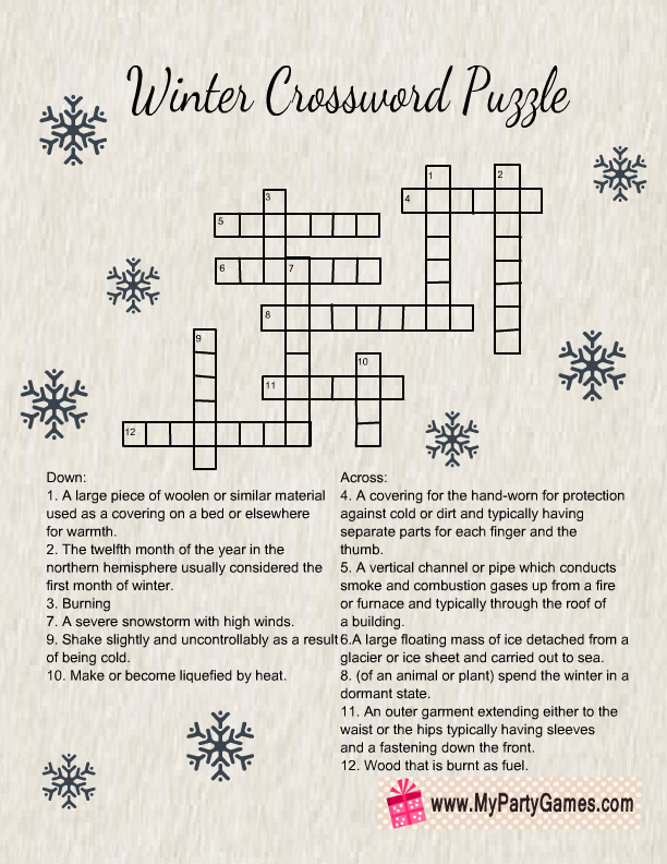 crossword puzzles printable