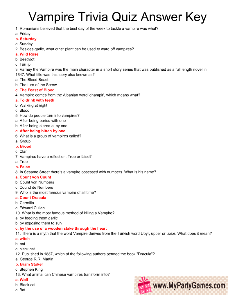 Printable Horror Movie Trivia Questions And Answers Quiz Questions And Answers