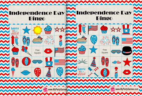 Free Printable Independence Day Bingo (4th of July Bingo)