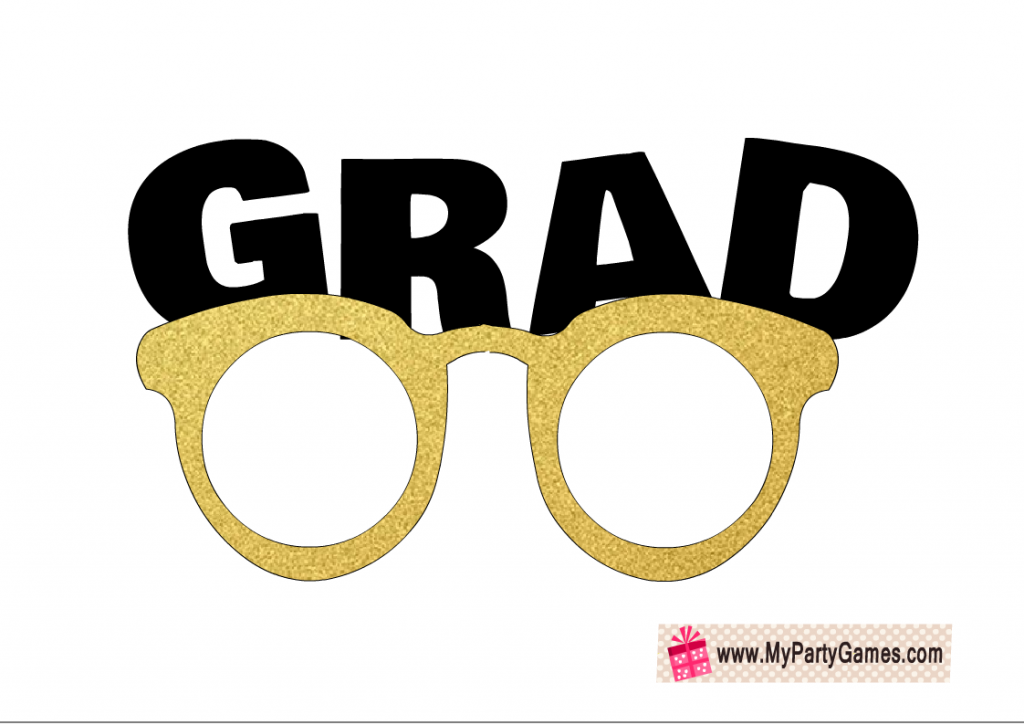 Grad glasses photo booth Props