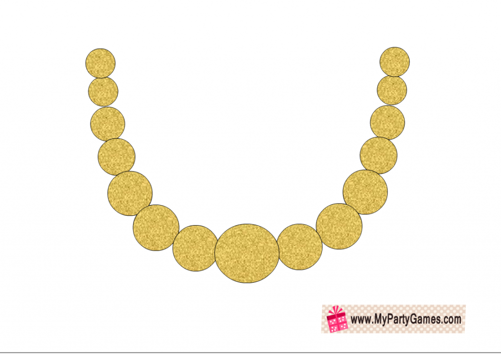 Gold Necklace Photo Booth Prop