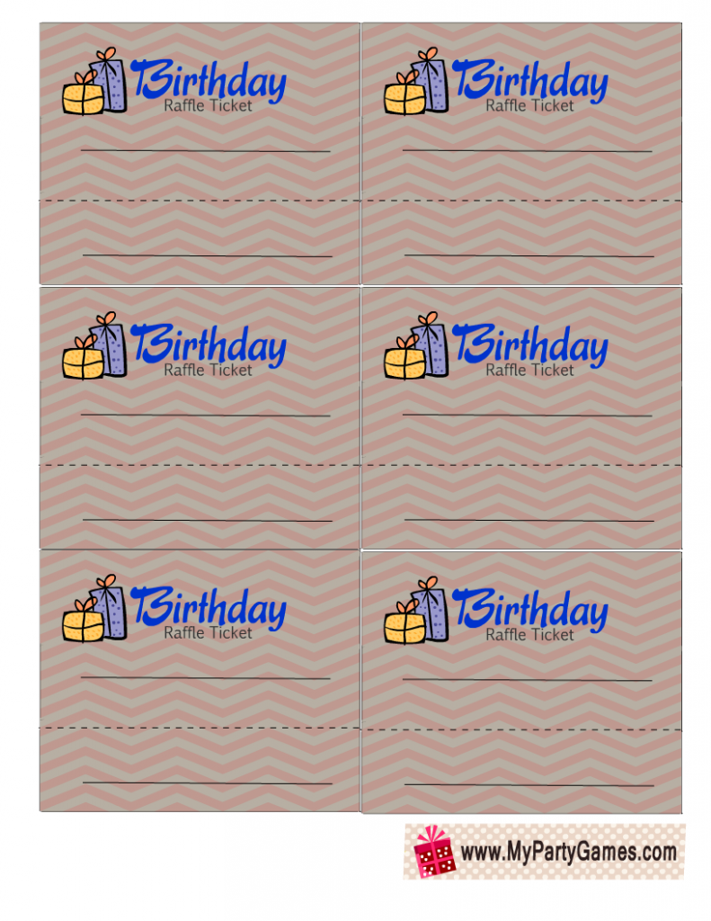 Free Printable Birthday Raffle Tickets 