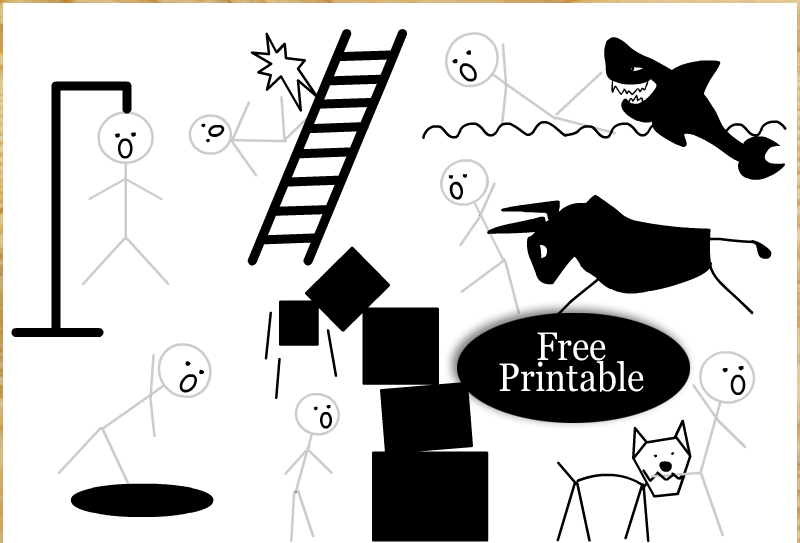 Free Hangman Template  Printable games for kids, Hangman words