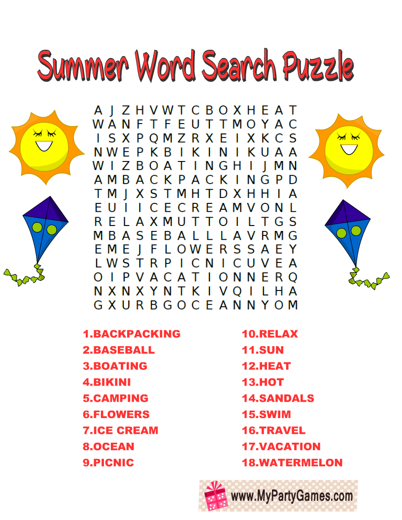 16-free-printable-summer-word-search-puzzles