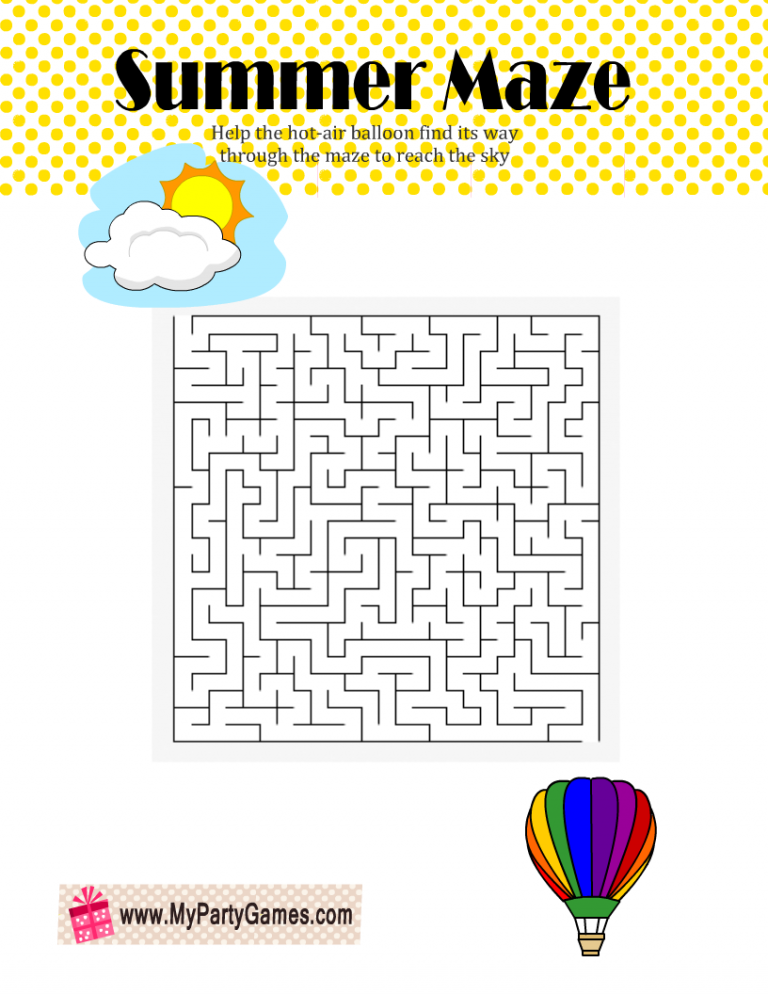 9 Free Printable Summer Mazes