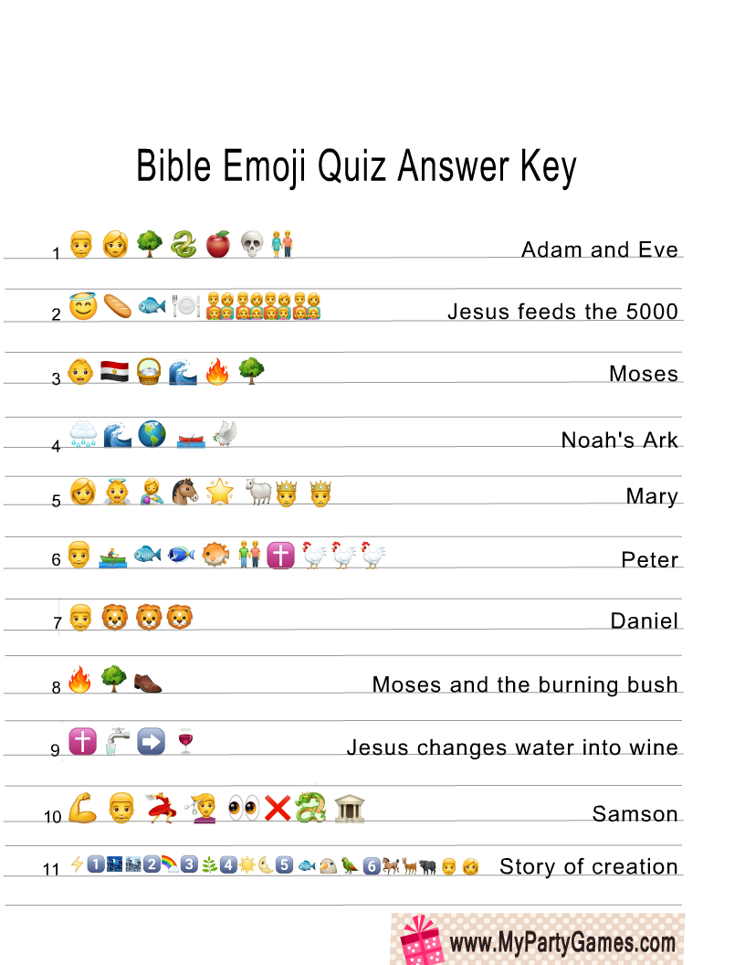 Free Printable Bible Emoji Quiz With Answer Key Sexiezpix Web Porn