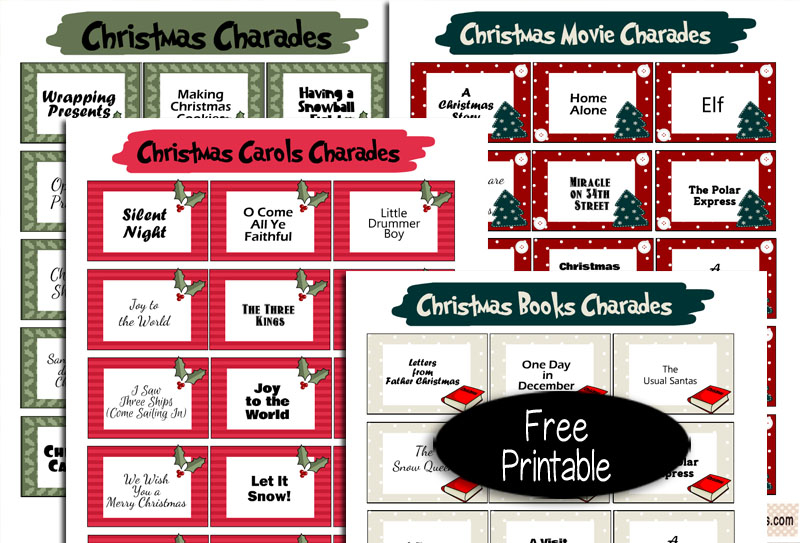 Song Charade Cards the Fun Family Party Game of Acting Out