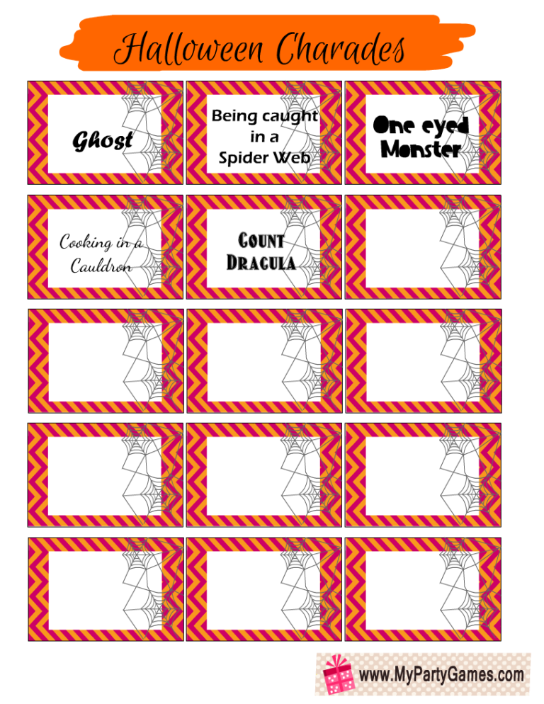 Free Printable Halloween Charades