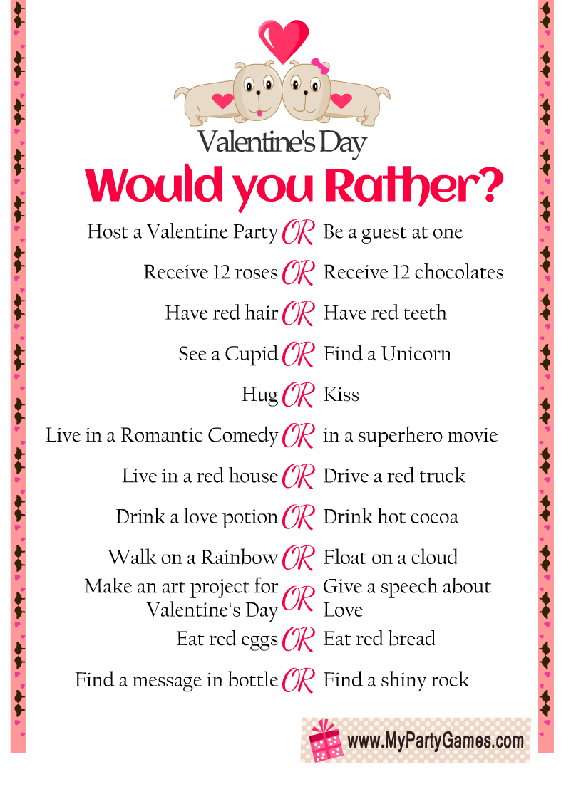 Would You Rather - Valentine's Edition, Games