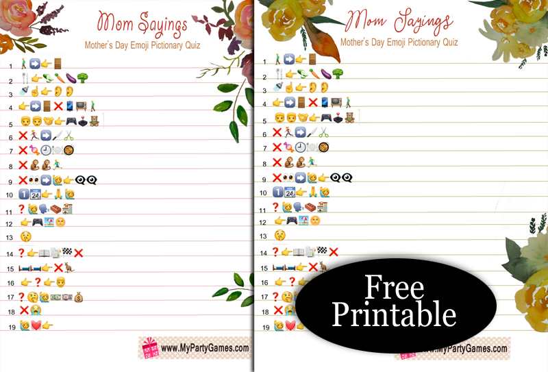 13 Free All About My Mom Printables