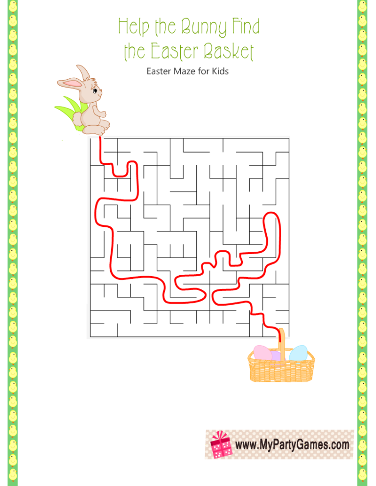 25 Free Printable Easter Mazes for Kids