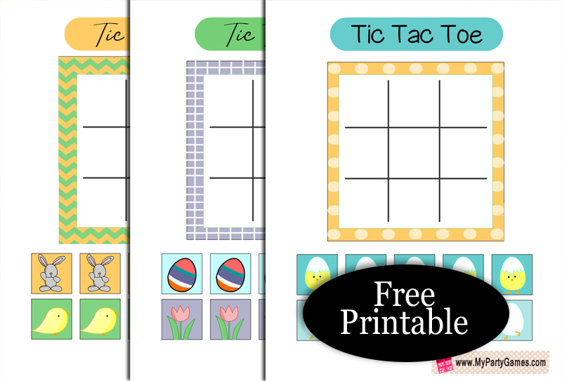 Free Printable Easter Tic Tac Toe Game