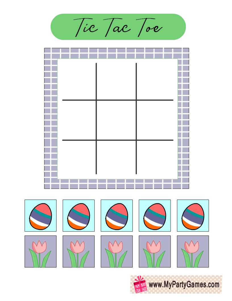 Free Printable Easter Tic Tac Toe Game