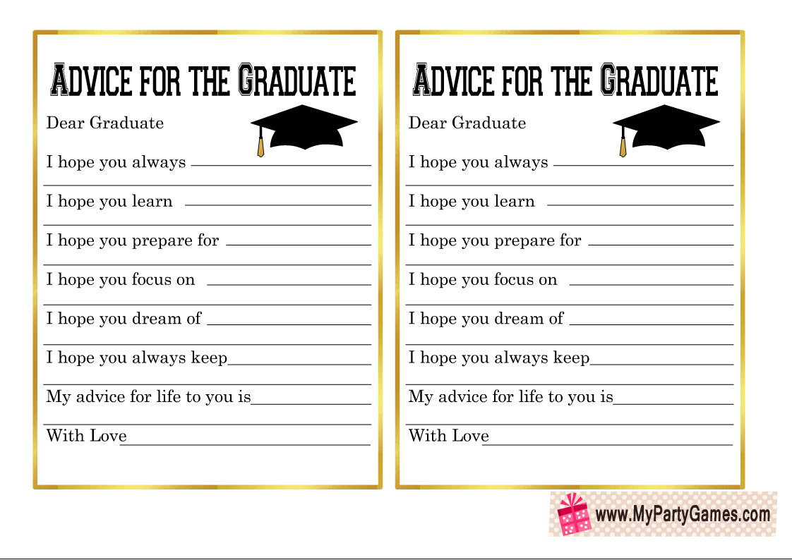 Advice For The Graduate Template