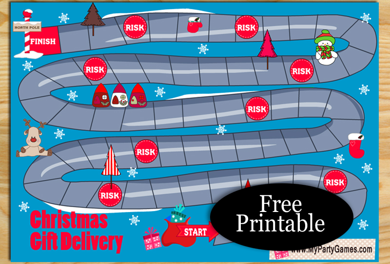 Free Printable Christmas Board Game for Kids