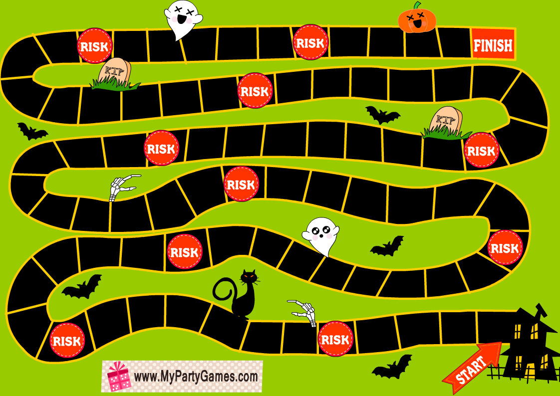 Free Printable Halloween Board Game for Kids