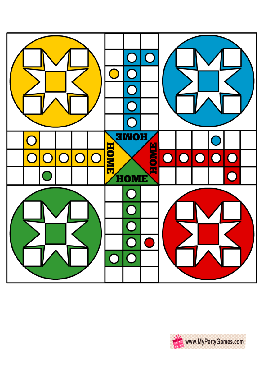 Free Printable Ludo Board Game