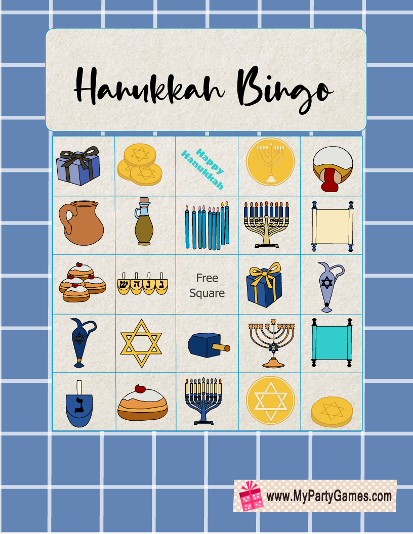 Free Printable Hanukkah Bingo Cards