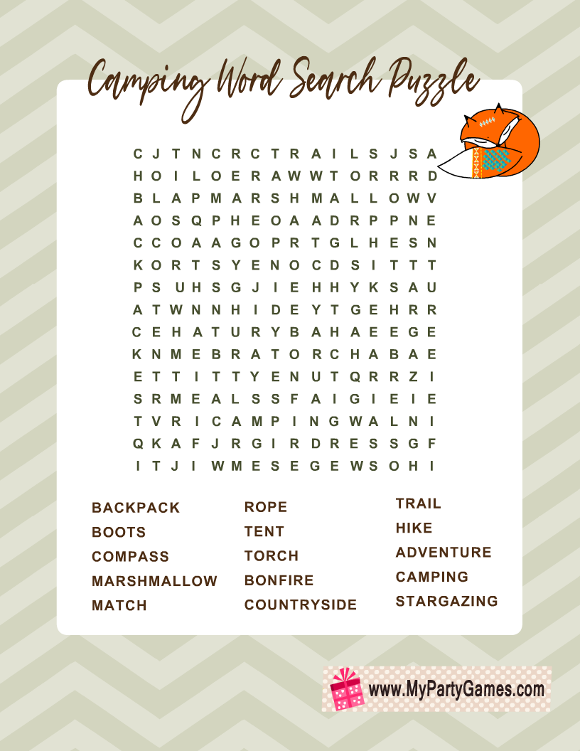  Trip Word Search Puzzle Printable