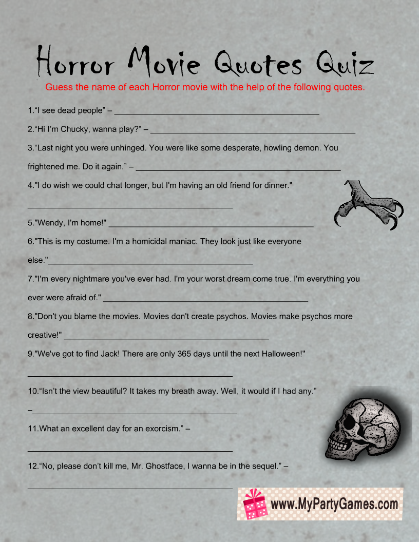Scary Movie Quotes
