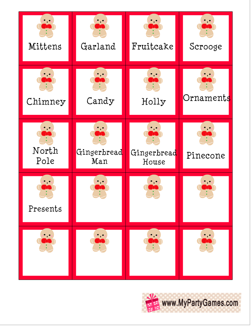 33 Free Printable Christmas Pictionary Clue Cards 1