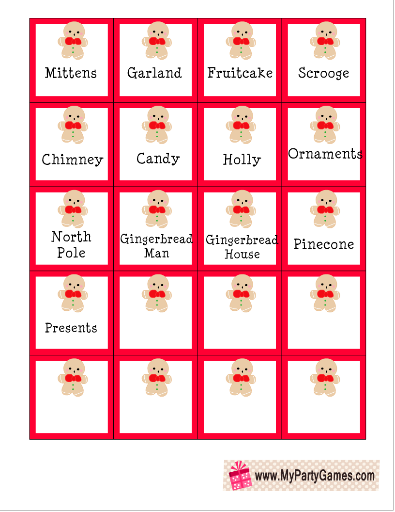 Christmas Pictionary Cards