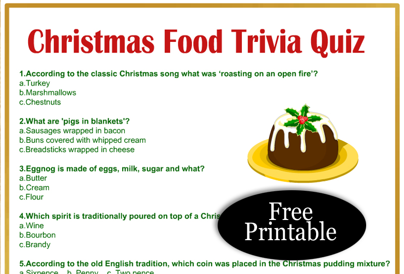 Christmas Food Quiz Questions 2024 Judy Sabine