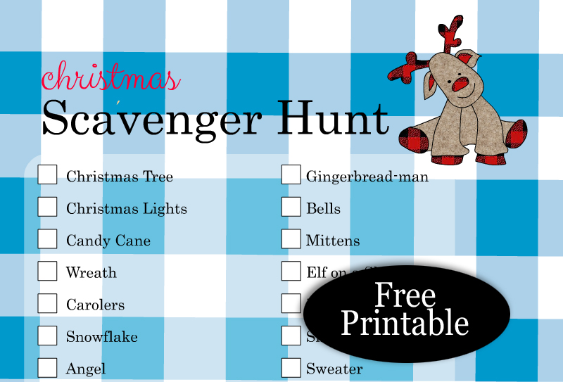 Free Printable Christmas Scavenger Hunt Game for Kids