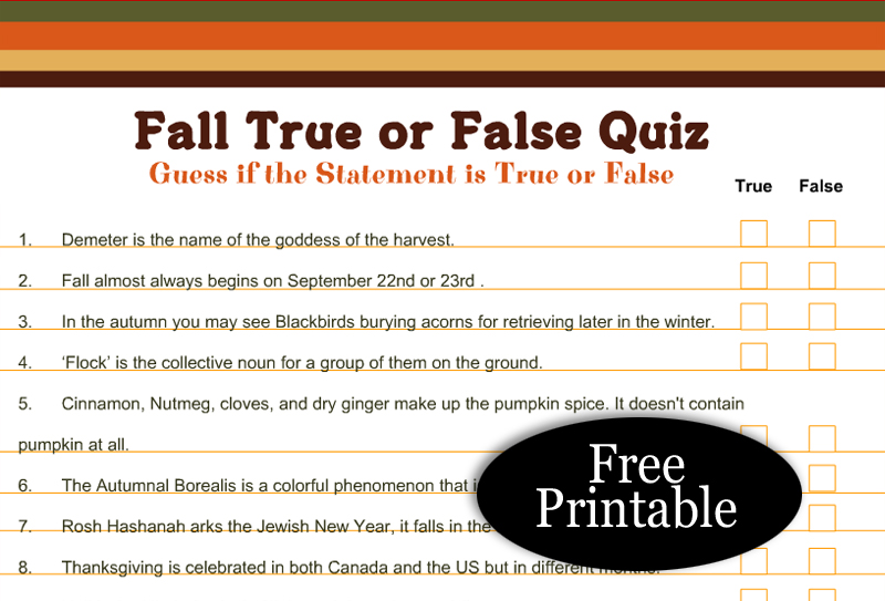 100 best true or false quiz questions