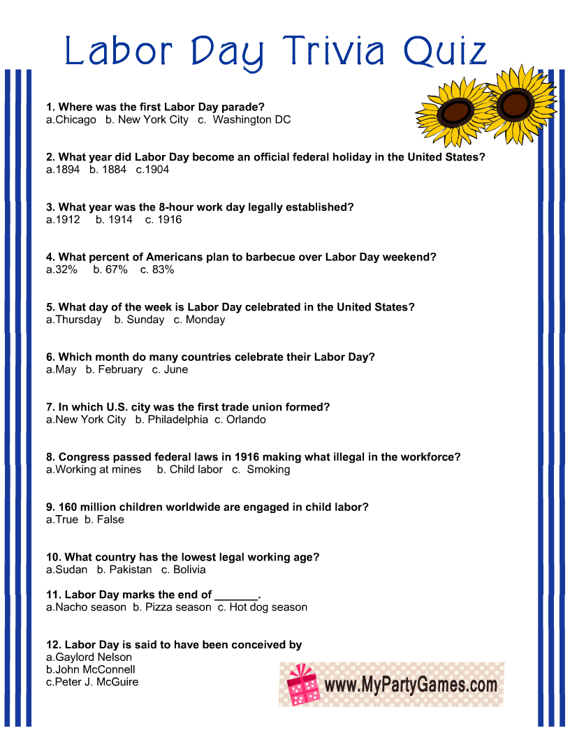 Fun Trivia Questions For 4th Of July Events At Work