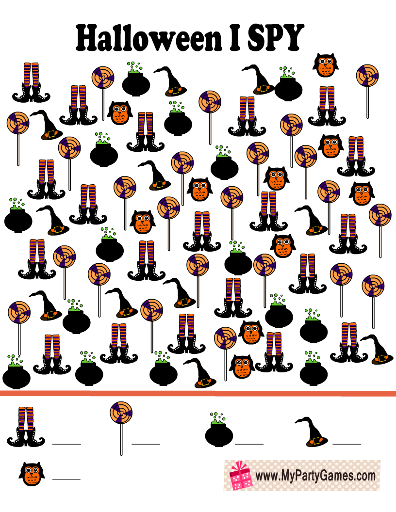 Halloween I Spy Printable Game