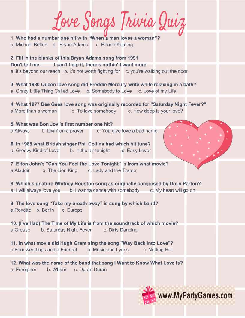 Quiz Quiz Fall in Love! 