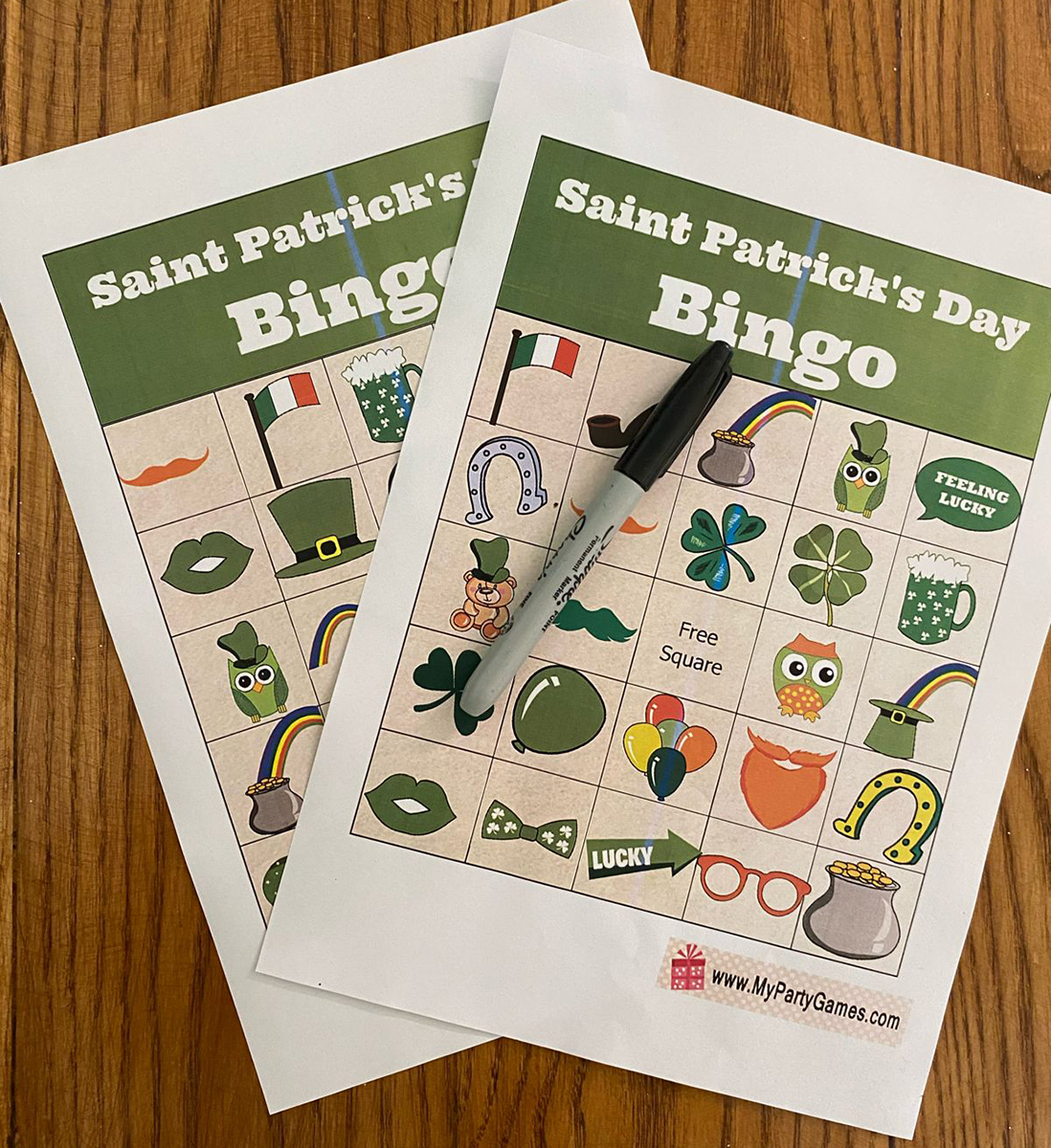 Free Printable Saint Patrick's Day Bingo Game 