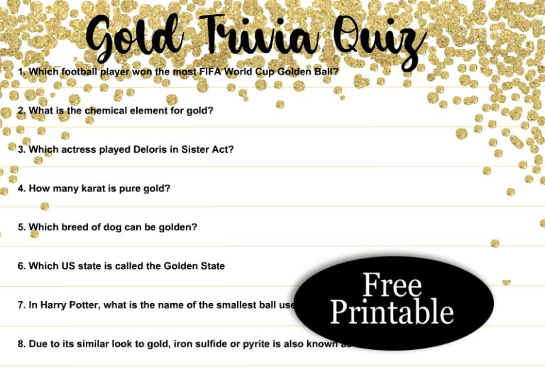 70 Free Printable Trivia Quizzes with Answers