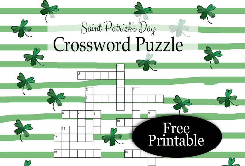 Free Printable Saint Patrick'S Day Crossword Puzzle