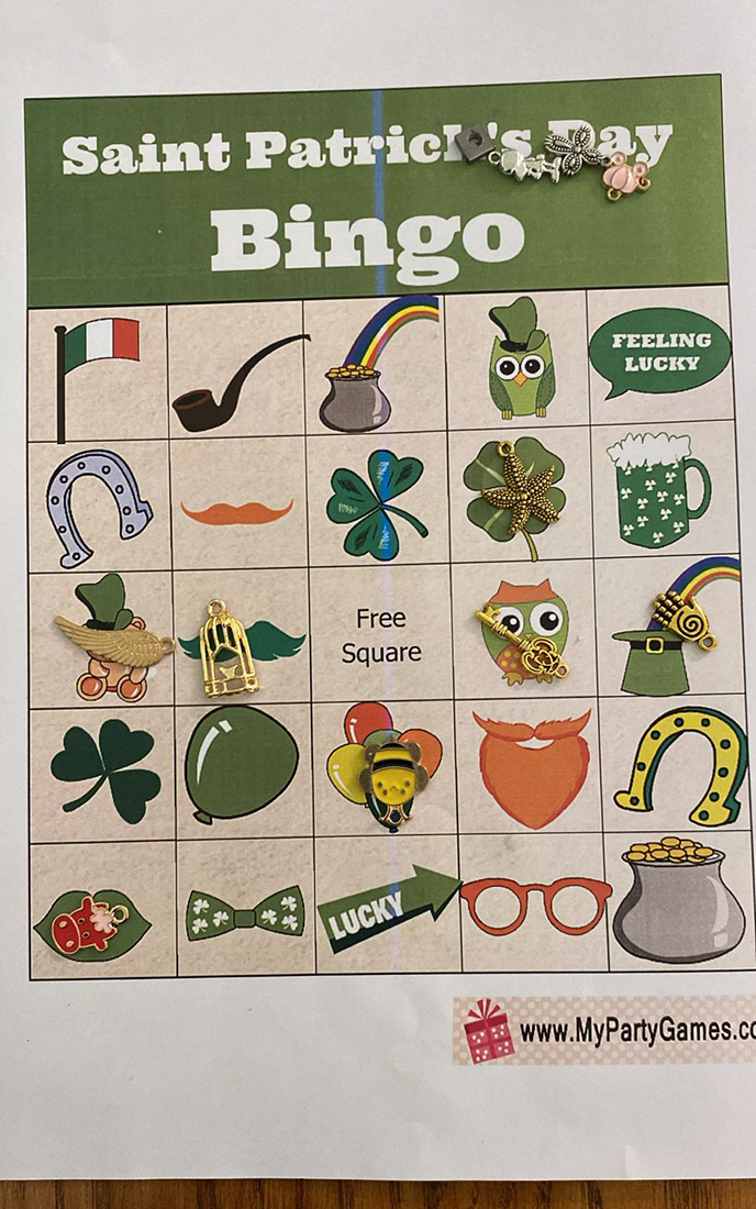 How to Play Saint Patrick's Day Bingo Game using Charms