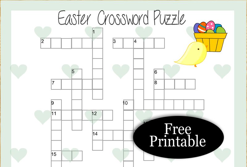 Free Printable Easter Crossword Puzzle with Key