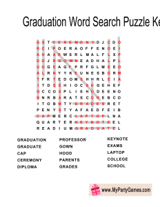 Free Printable Graduation Word Search Puzzle