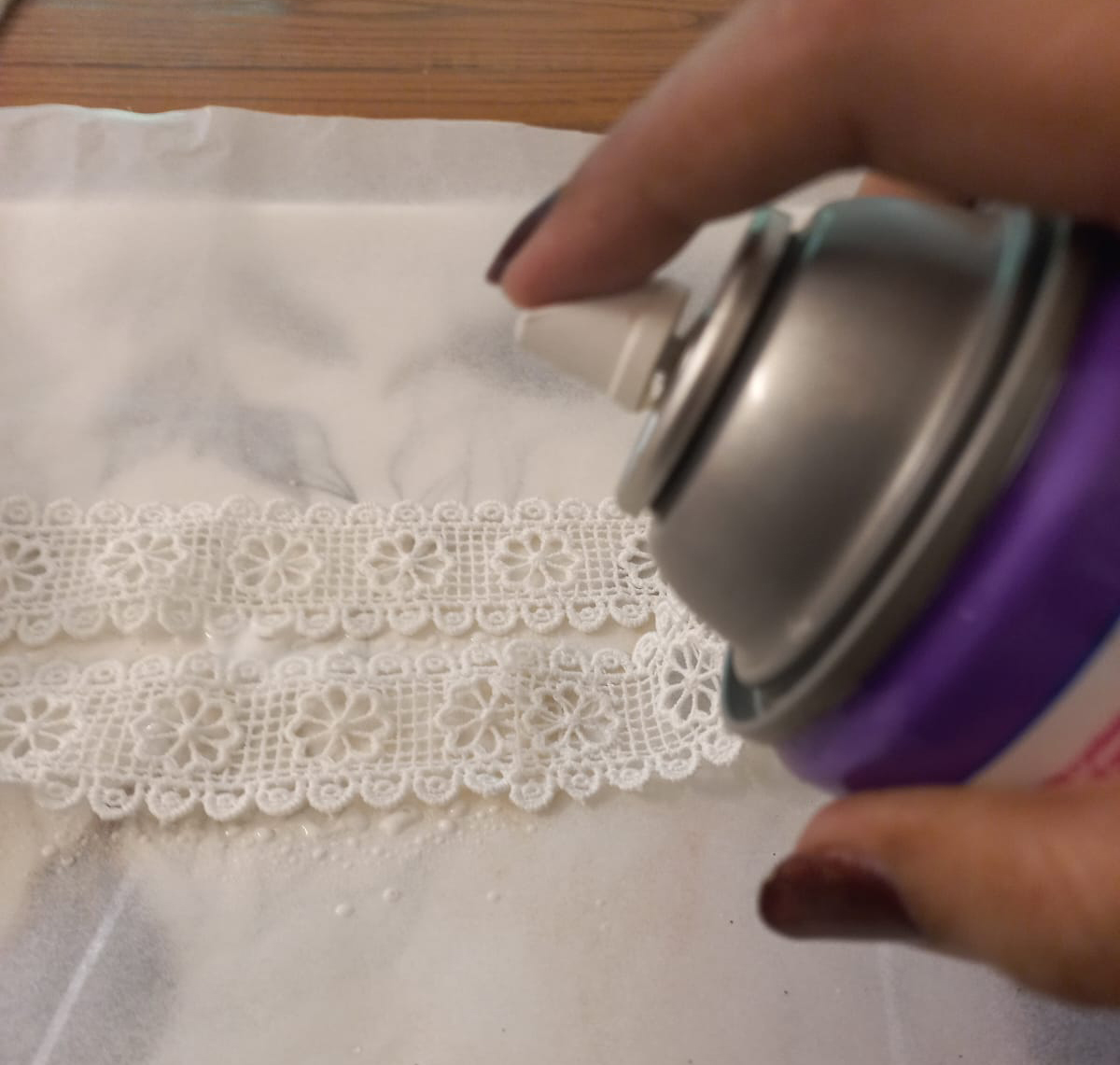 Making a lace crown tutorial fabric stiffener
