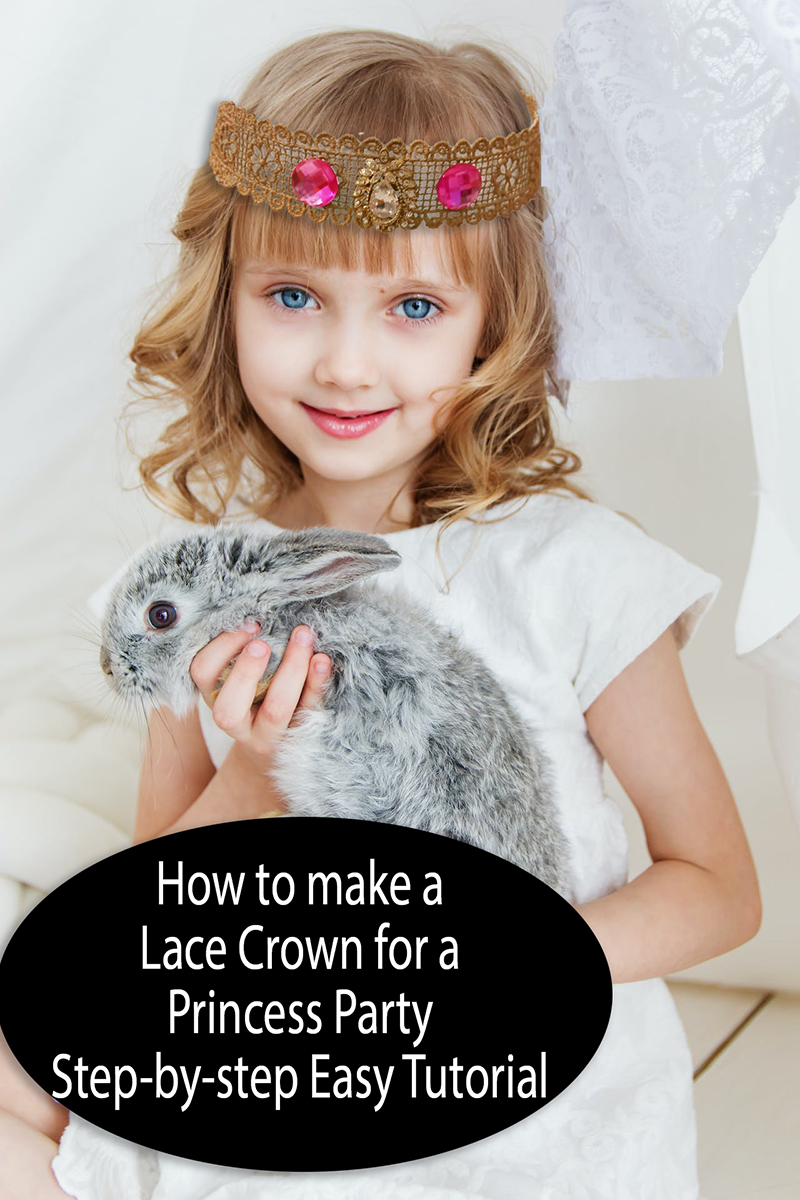 How to make a lace crown for Princess party, step-by-step tutorial