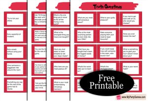 60 Free Printable Christmas Truth Or Dare Cards For Adults