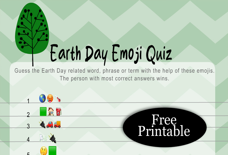 Free Printable Earth Day Emoji Pictionary