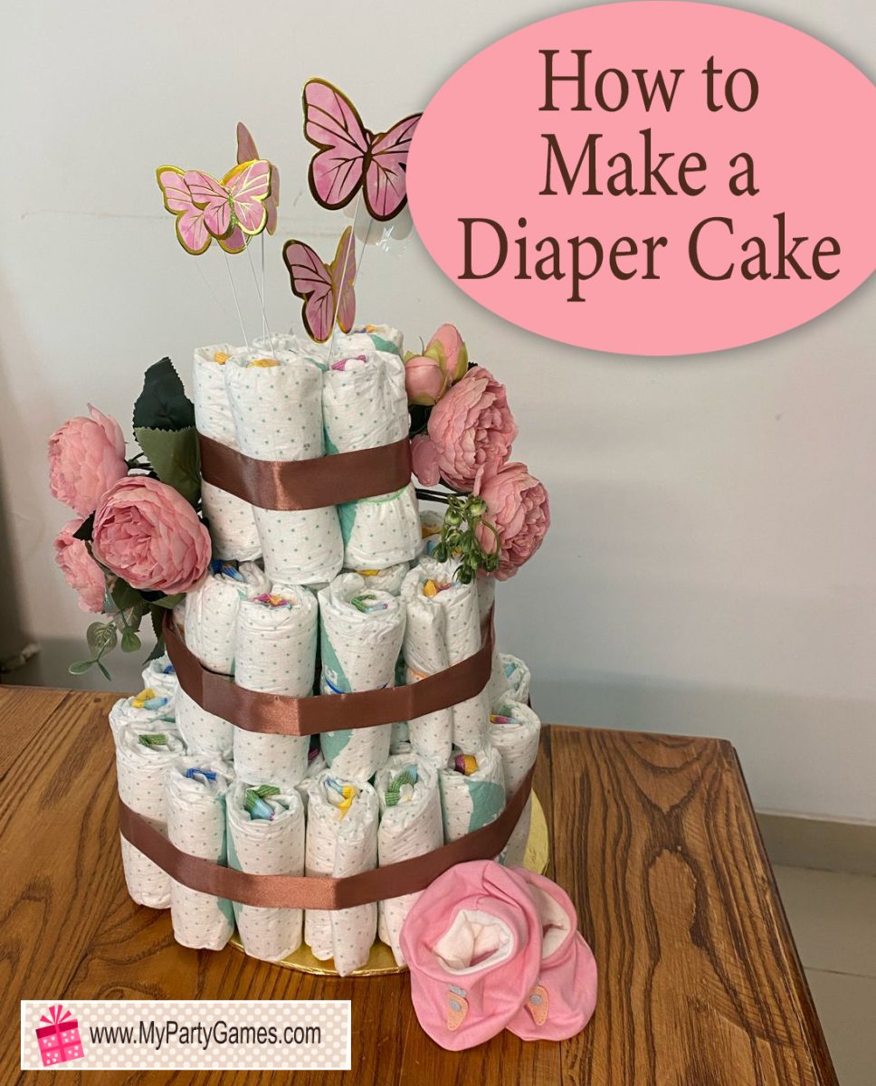 How to Make a Baby Shower Diaper Cake