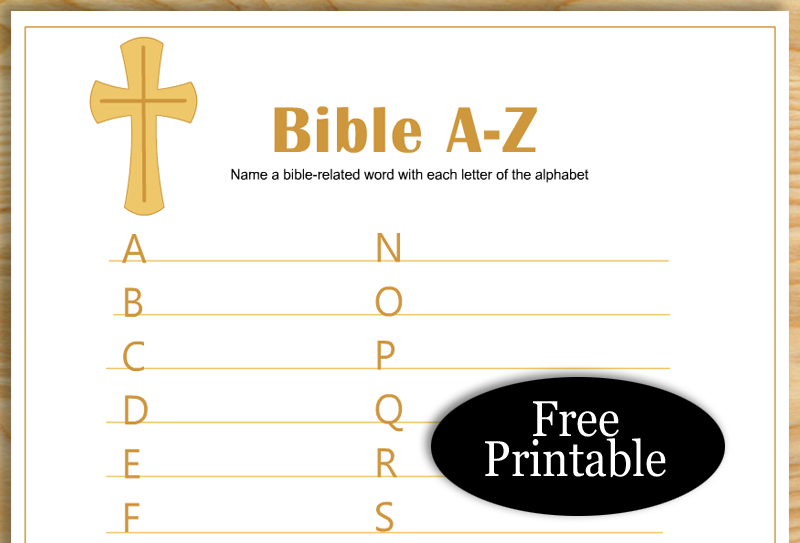 How many Bible-related words can you make? Bible A-Z Game